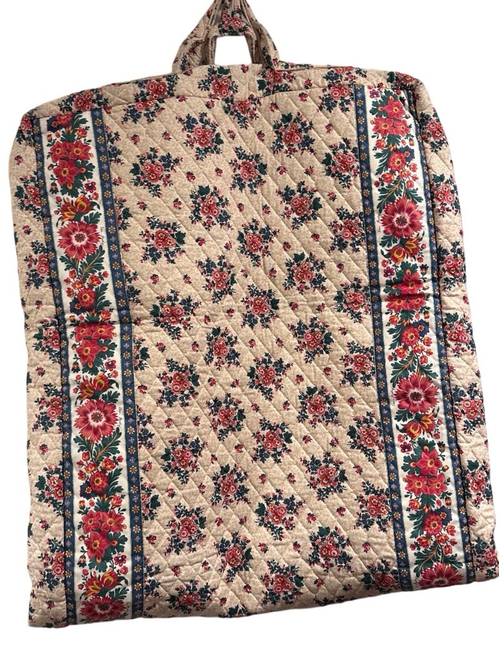 Vtg Vera Bradley "Tea Garden" 1994 Quilted Garment Bag Travel Luggage 55x22 Rare - Picture 11 of 16